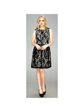 Ivy & Blu Maggy Boutique Black Lace Sleeveless Dress, Women's Size 2